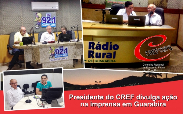 Presidente do CREF10/PB concede entrevistas em rádios