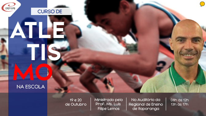 Oportunidade: curso de Atletismo na Escola, em Itaporanga. Inscreva-se!