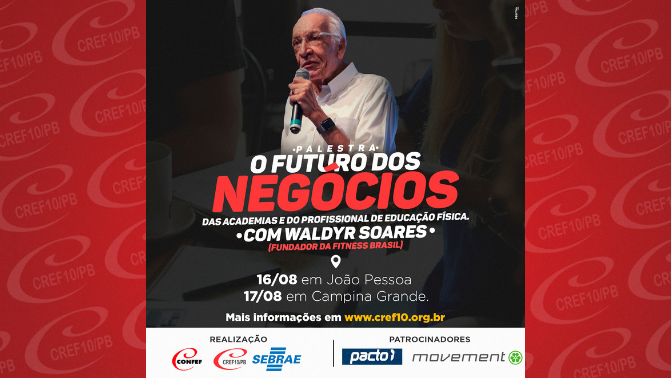 Novas datas: palestra de Waldyr Soares será nos dias 16 e 17/08